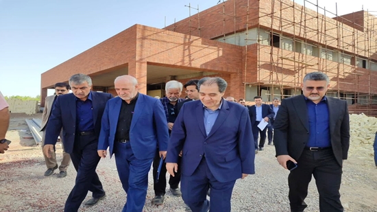 بازدید مهندس موهبتی از بیمارستان در حال ساخت ۹۶ تخت‌خوابی حبیب آباد