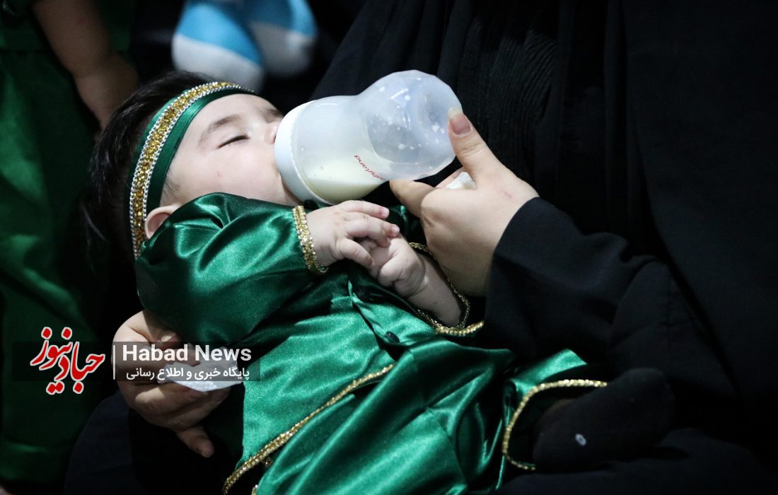 برگزاری نوزدهمین مراسم شیرخوارگان حسینی در مسجد ابوالفضل (ع) حبیب‌آباد